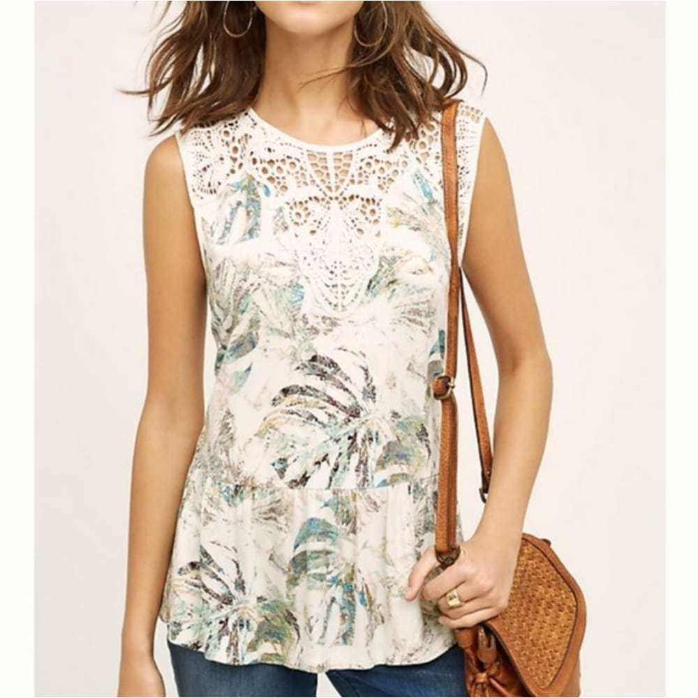 MOVING! ANTHRO MEADOW RUE Lila Tank Top Size S